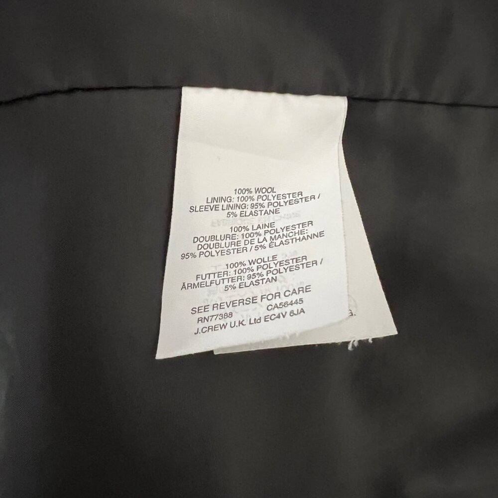 J.Crew Regent Blazer Super 120s Wool Gray Size 6 Tailored Career Jacket - Picture 6 of 7
